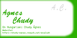 agnes chudy business card